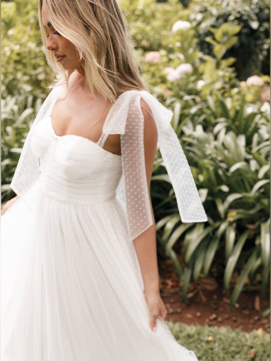 Petal & Pup Dresses & Skirts - Petal & Pup Pastel White Maxi Dress with Tie Straps